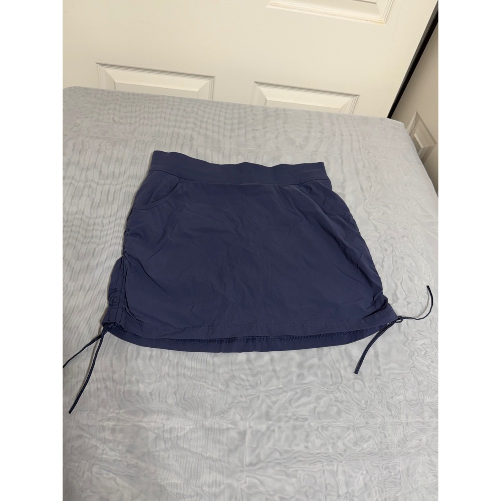 Columbia Anytime Casual Skort Navy Blue Active Skirt Cinch Sides XK3835 Womens L